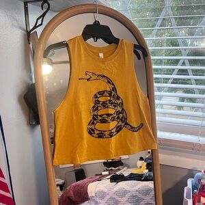 Bella Canvas Mustard Snake Graphic Tank